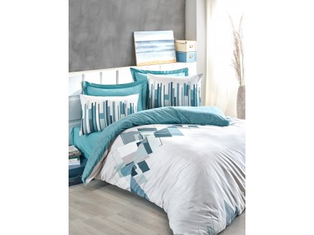 L`ESSENTIEL MAISON Ranforce posteljina (240 x 220) Nesto Petrol
