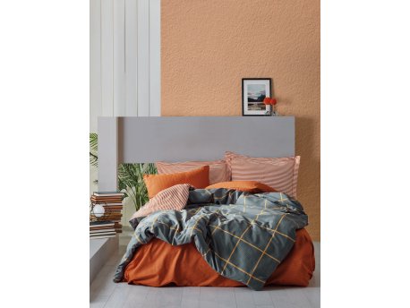 L`ESSENTIEL MAISON Ranforce posteljina (240 x 220) Stark Cinnamon