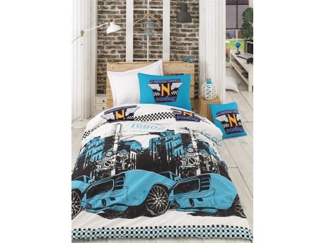 L`ESSENTIEL MAISON Ranforce posteljina (200 x 220) Bolide Turquoise