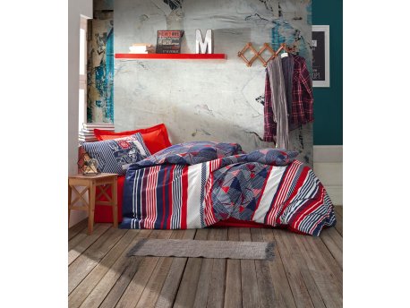 L`ESSENTIEL MAISON Ranforce posteljina (160 x 220) The Riders Red