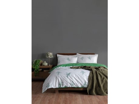 L`ESSENTIEL MAISON Ranforce posteljina (135 x 200) Meltem Green