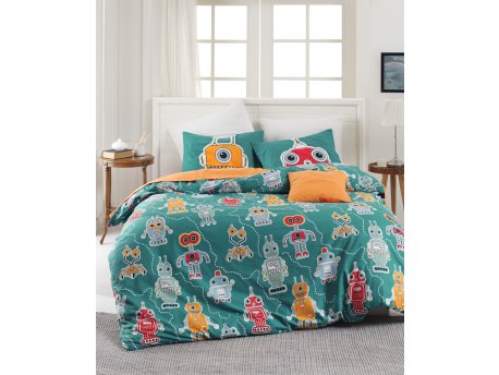 L`ESSENTIEL MAISON Ranforce posteljina (135 x 200) Robotte Green