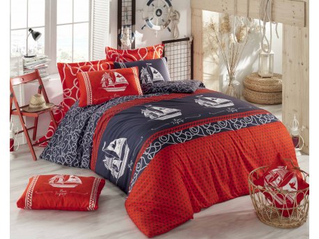 L`ESSENTIEL MAISON Ranforce posteljina (155 x 200) Marine Red