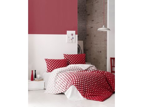 L`ESSENTIEL MAISON Ranforce posteljina (155 x 200) Puanline Red