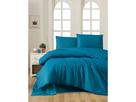 L`ESSENTIEL MAISON Ranforce posteljina (260x220) Petrol Blue