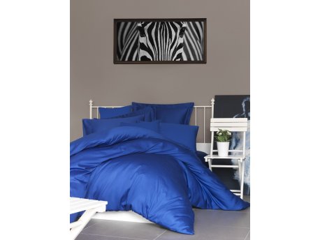 L`ESSENTIEL MAISON Satenski dušečni čaršav (160x200) De Dark Blue