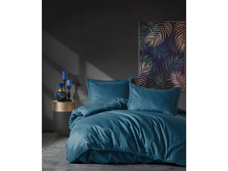 L`ESSENTIEL MAISON Satenska posteljina (155x220) Stripe Blue