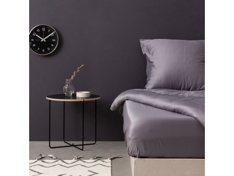 L`ESSENTIEL MAISON Satenski dušečni čaršav (180x200) De Dark Grey