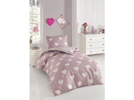 L`ESSENTIEL MAISON Posteljina (140x200) Herz Dusty Rose