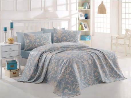 L`ESSENTIEL MAISON Pike posteljina Tuval Blue