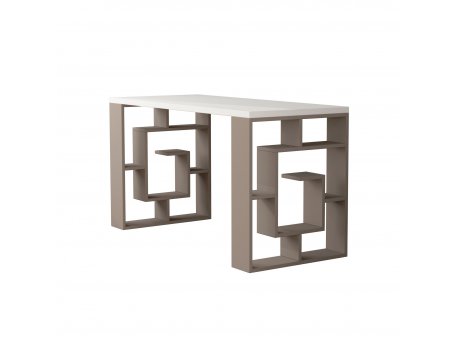 HANAH HOME Radni sto Maze White Light Mocha