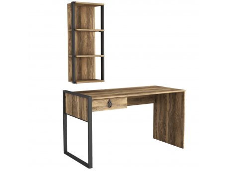HANAH HOME Radni sto Lost Raflı Walnut