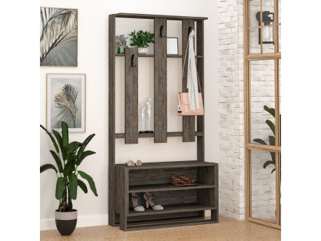 HANAH HOME Cipelarnik Chester Dark Brown