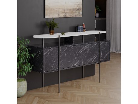 HANAH HOME Komoda Hanley White Bendir