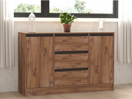 HANAH HOME Komoda Karal Atlantic Pine Anthracite