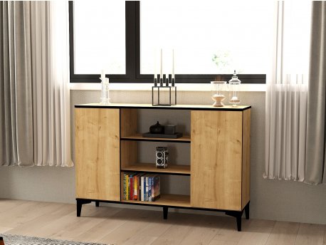 HANAH HOME Komoda Ebin Sapphire Oak Black