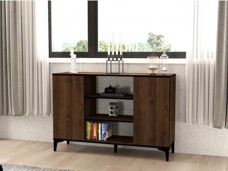 HANAH HOME Komoda Erke Walnut Black