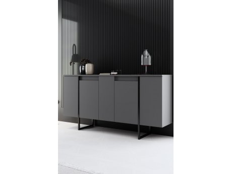 HANAH HOME Komoda Luxe Anthracite Black