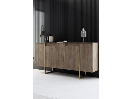 HANAH HOME Komoda Luxe Walnut Gold