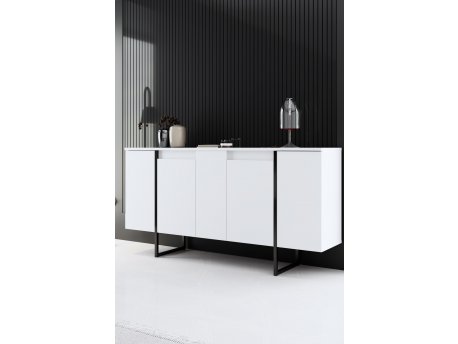 HANAH HOME Komoda Luxe White Black