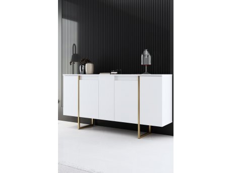 HANAH HOME Komoda Luxe White Gold