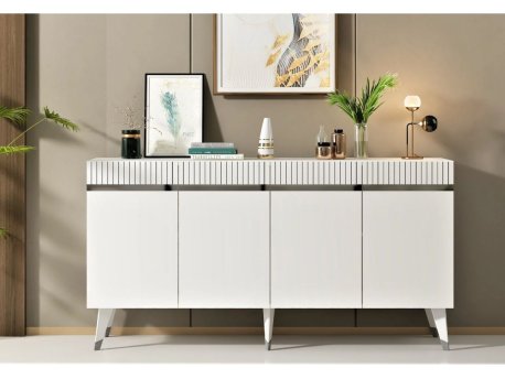 HANAH HOME Komoda Defne White Silver