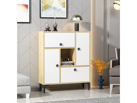 HANAH HOME Komoda Sidelya Oak White