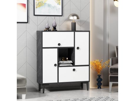 HANAH HOME Komoda Sidelya Black White