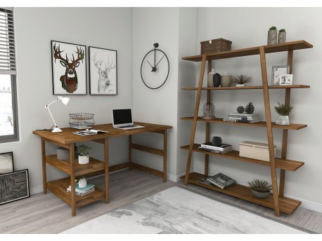 HANAH HOME Radni sto Softcity Walnut