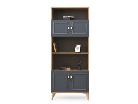 HANAH HOME Polica Irmak 81229 Oak Anthracite