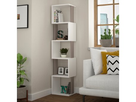 HANAH HOME Polica Piri White Light Mocha
