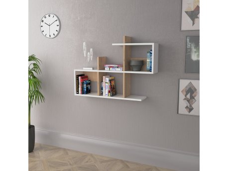 HANAH HOME Zidna polica Lagomood Eny White Oak