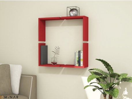 HANAH HOME Zidna polica Alfa Red