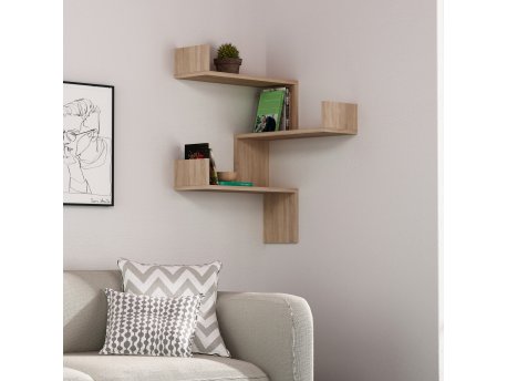 HANAH HOME Zidna polica Luksa Oak