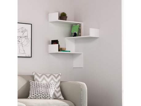 HANAH HOME Zidna polica Luksa White