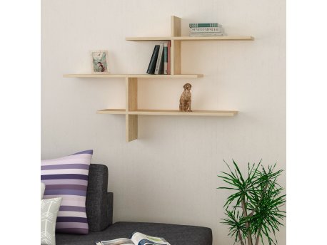 HANAH HOME Zidna polica Leo Oak