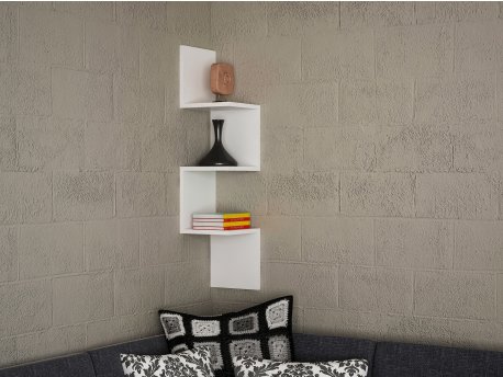 HANAH HOME Zidna polica Corner White