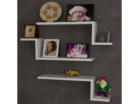HANAH HOME Zidna polica Lowa White