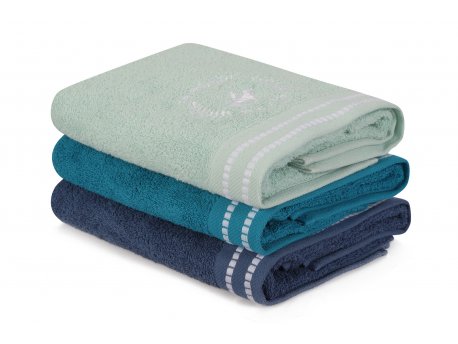 L`ESSENTIEL MAISON Set peškira 408 Dark Petrol Blue Petrol Blue Khaki