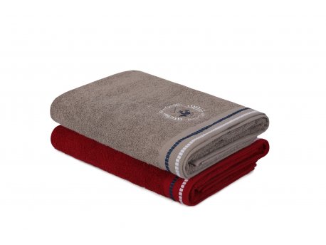 L`ESSENTIEL MAISON Set 2 peškira 408 Claret Red Grey