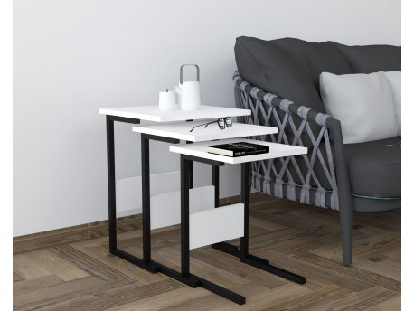 HANAH HOME Set stolova Sali Black White