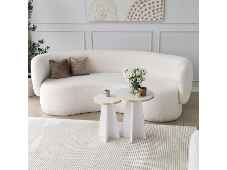 HANAH HOME Set stolova Mushroom 2 Gold White
