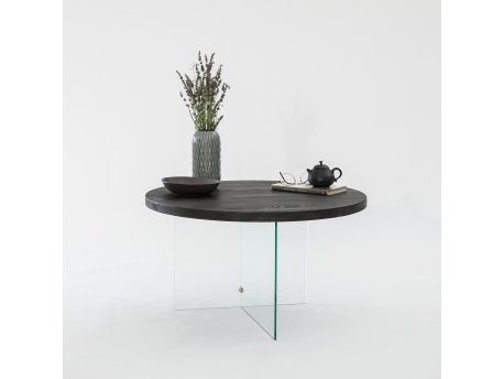 HANAH HOME Sto za dnevnu sobu Serenity Anthracite Transparent
