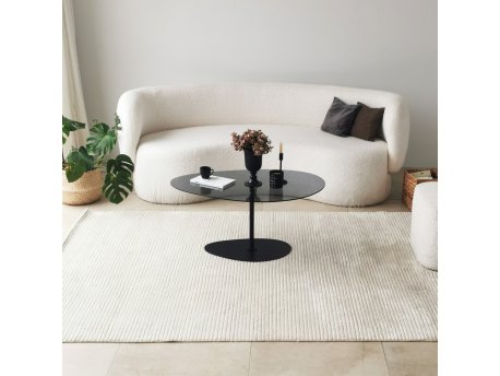 HANAH HOME Sto za dnevnu sobu Porto Dark Grey Black