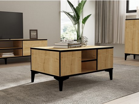 HANAH HOME Sto za dnevnu sobu Ece Sapphire Oak Black