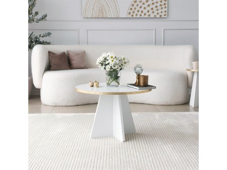 HANAH HOME Sto za dnevnu sobu Mushroom Gold White v2