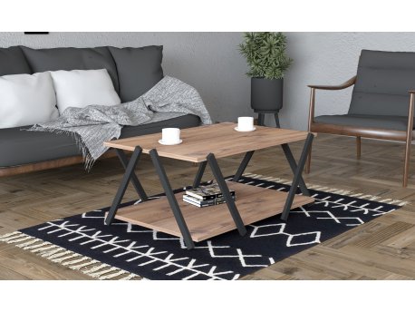 HANAH HOME Sto za dnevnu sobu Lara Anthracite Sapphire Oak