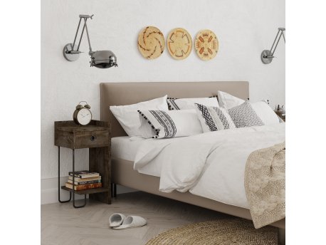 HANAH HOME Noćni stočić Cactus Left Dark Brown