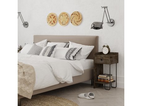 HANAH HOME Noćni stočić Cactus Right Dark Brown