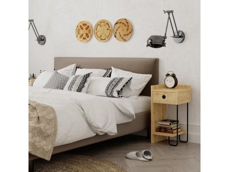 HANAH HOME Noćni stočić Cactus Right Oak